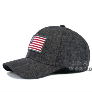 USA American Flag Hat Cap Stars and Stripes Snapback Baseball Cap- Dark Gray